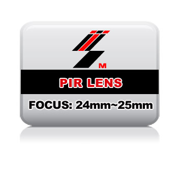 PIR LENS FOCUS: 24mm~25mm